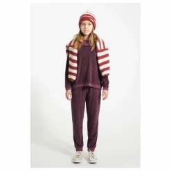 Sweat Col Volants Léopard Coton Bio | Aubergine