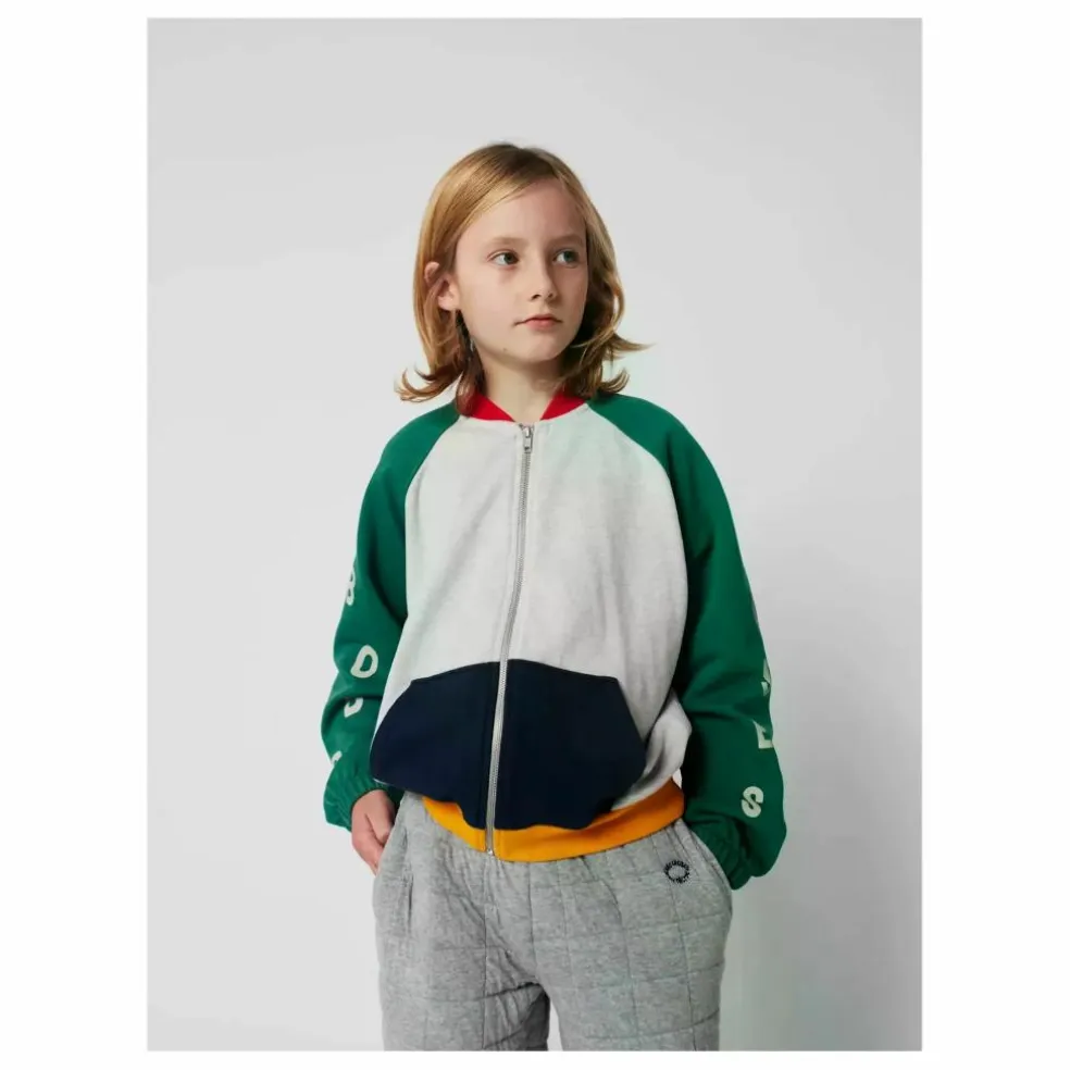Sweat Colorblock Coton Bio | Gris chiné