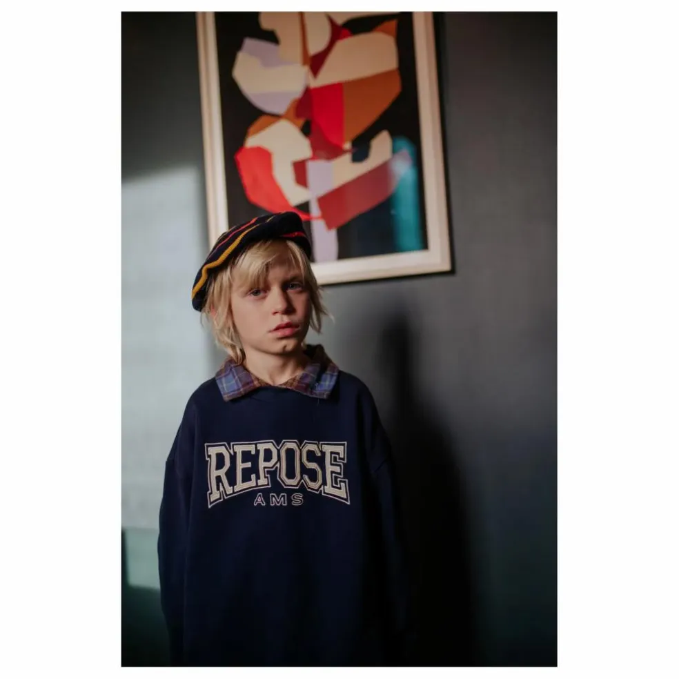 Sweat Cozydrop REPOSE AMS Coton Bio | Bleu marine