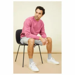 Sweat Crewneck Homme Molleton Bio | Vieux Rose