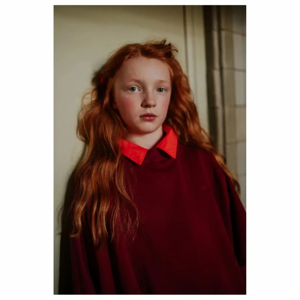 Sweat Crop Top City Coton Bio | Bordeaux