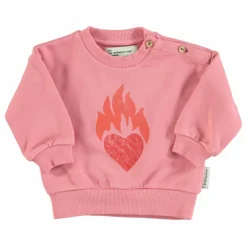Sweat Cœur Coton Bio | Rose