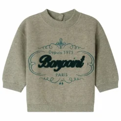 Sweat Dady Molleton Coton Bio | Gris chiné