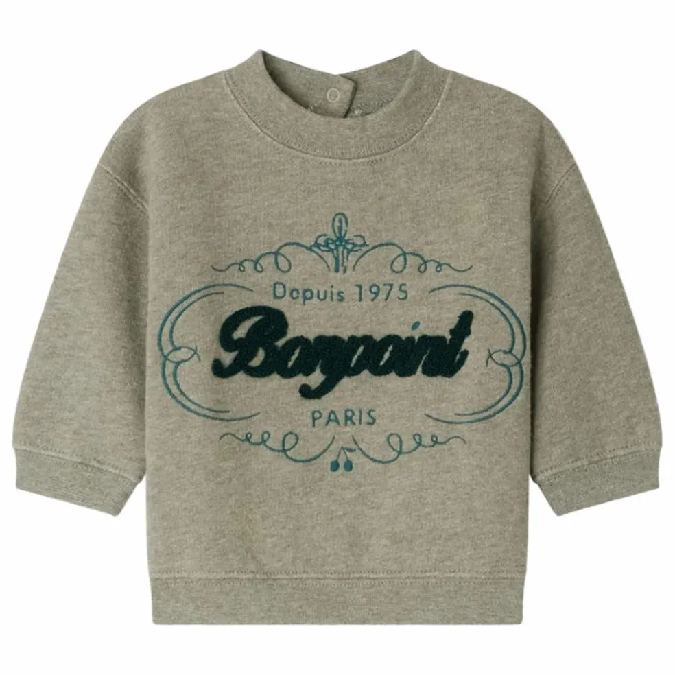Sweat Dady Molleton Coton Bio | Gris chiné