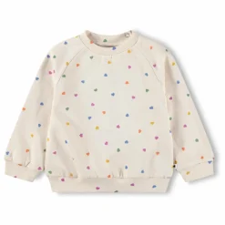 Sweat Disc Cœurs Coton Bio | Ecru