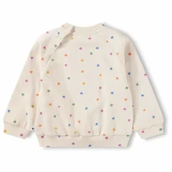 Sweat Disc Cœurs Coton Bio | Ecru