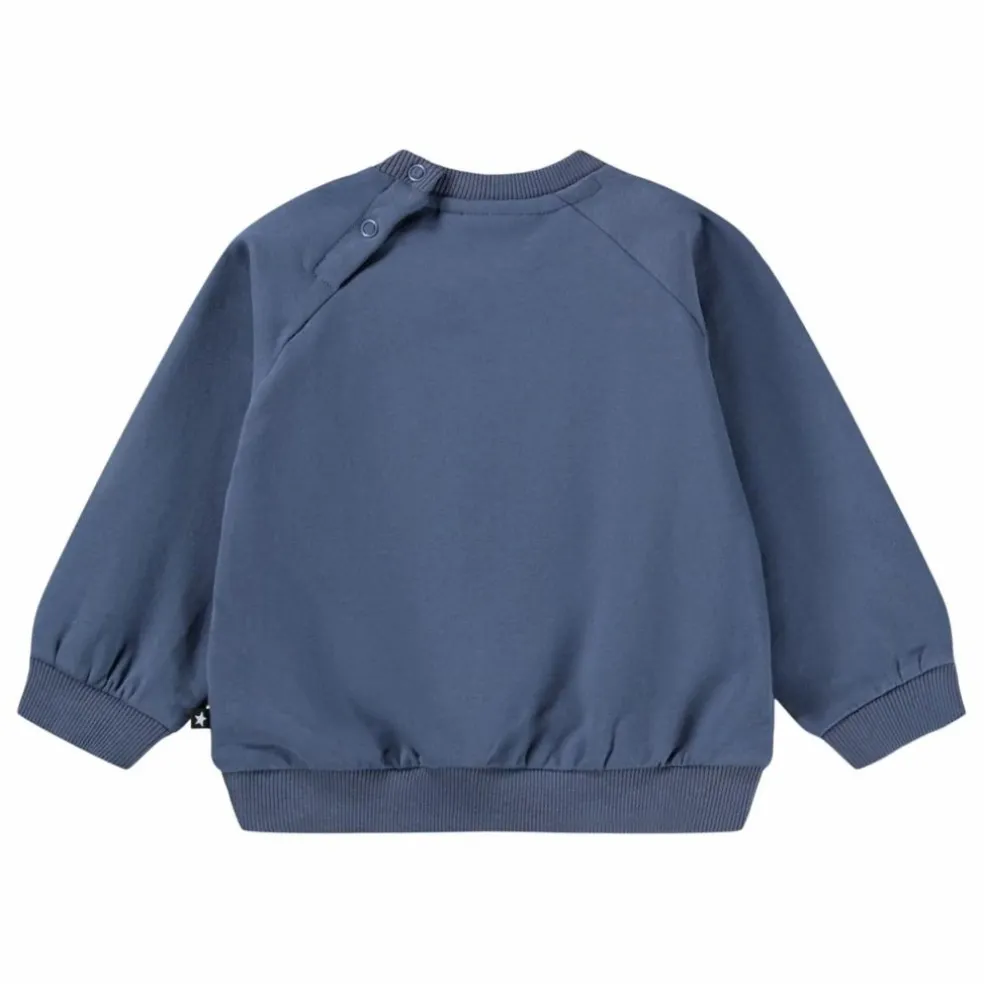 Sweat Disc Smiley Coton Bio | Bleu