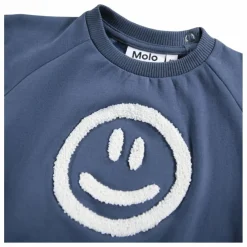 Sweat Disc Smiley Coton Bio | Bleu