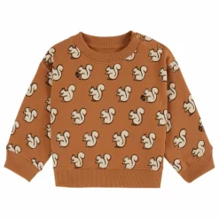 Sweat Ecureuils Coton Bio | Caramel