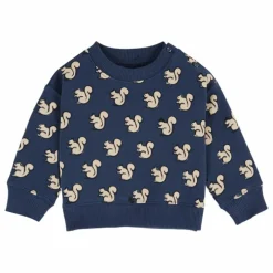 Sweat Ecureuils Coton Bio | Bleu nuit