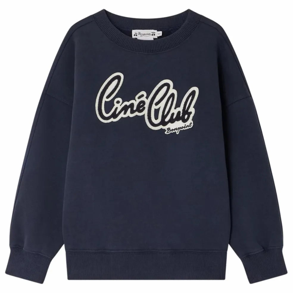 Sweat Eugenien Molleton Coton Bio | Bleu marine