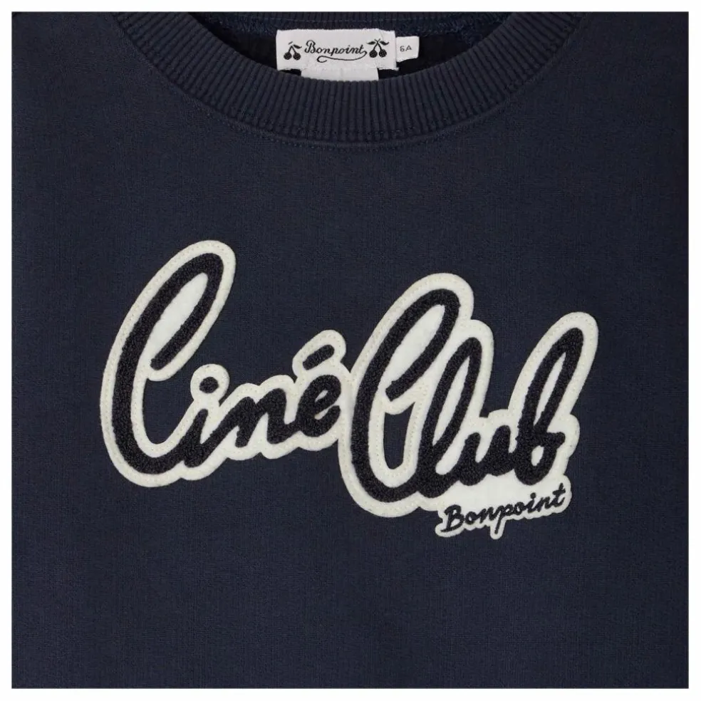 Sweat Eugenien Molleton Coton Bio | Bleu marine
