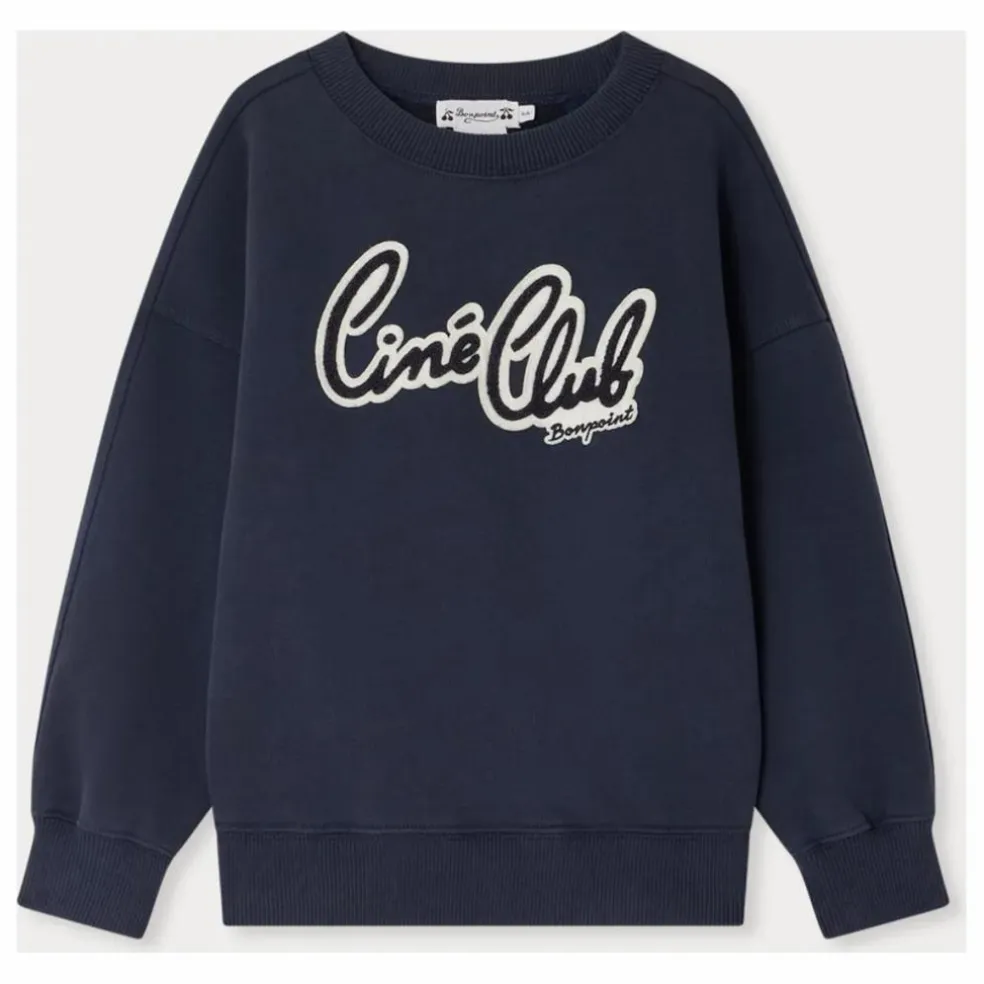 Sweat Eugenien Molleton Coton Bio | Bleu marine