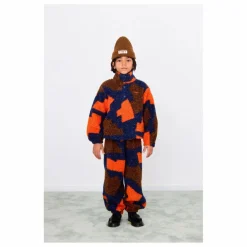 Sweat Façon Sherpa Abstrait | Bleu marine