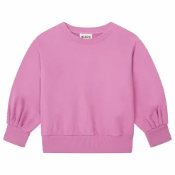 Sweat Fille Boxy Molleton Bio | Rose bonbon