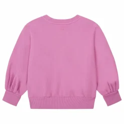 Sweat Fille Boxy Molleton Bio | Rose bonbon