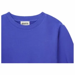 Sweat Fille Boxy Molleton Bio | Bleu indigo