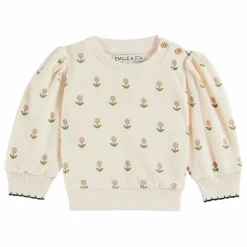 Sweat Fleurs Douce Eponge | Crème