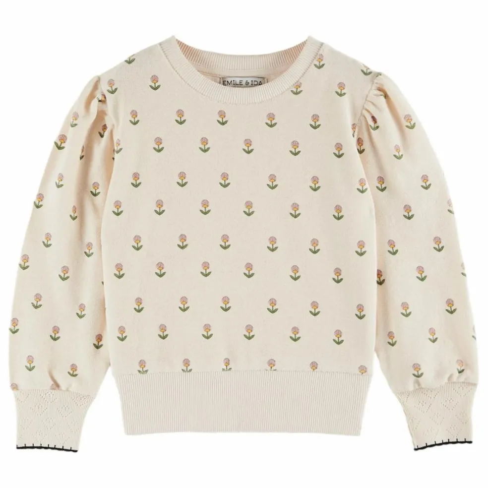Sweat Fleurs Douce Eponge | Crème