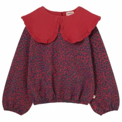 Sweat Genoa Léopard Coton Bio | Rouge