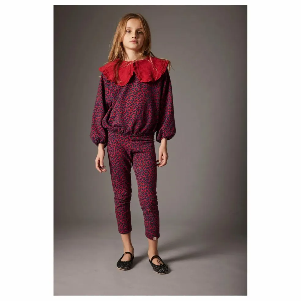 Sweat Genoa Léopard Coton Bio | Rouge