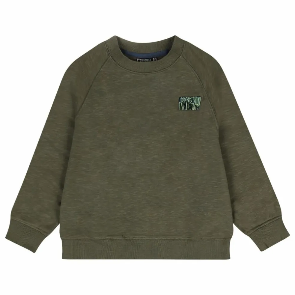 Sweat Halfpipe Coton Bio | Vert kaki
