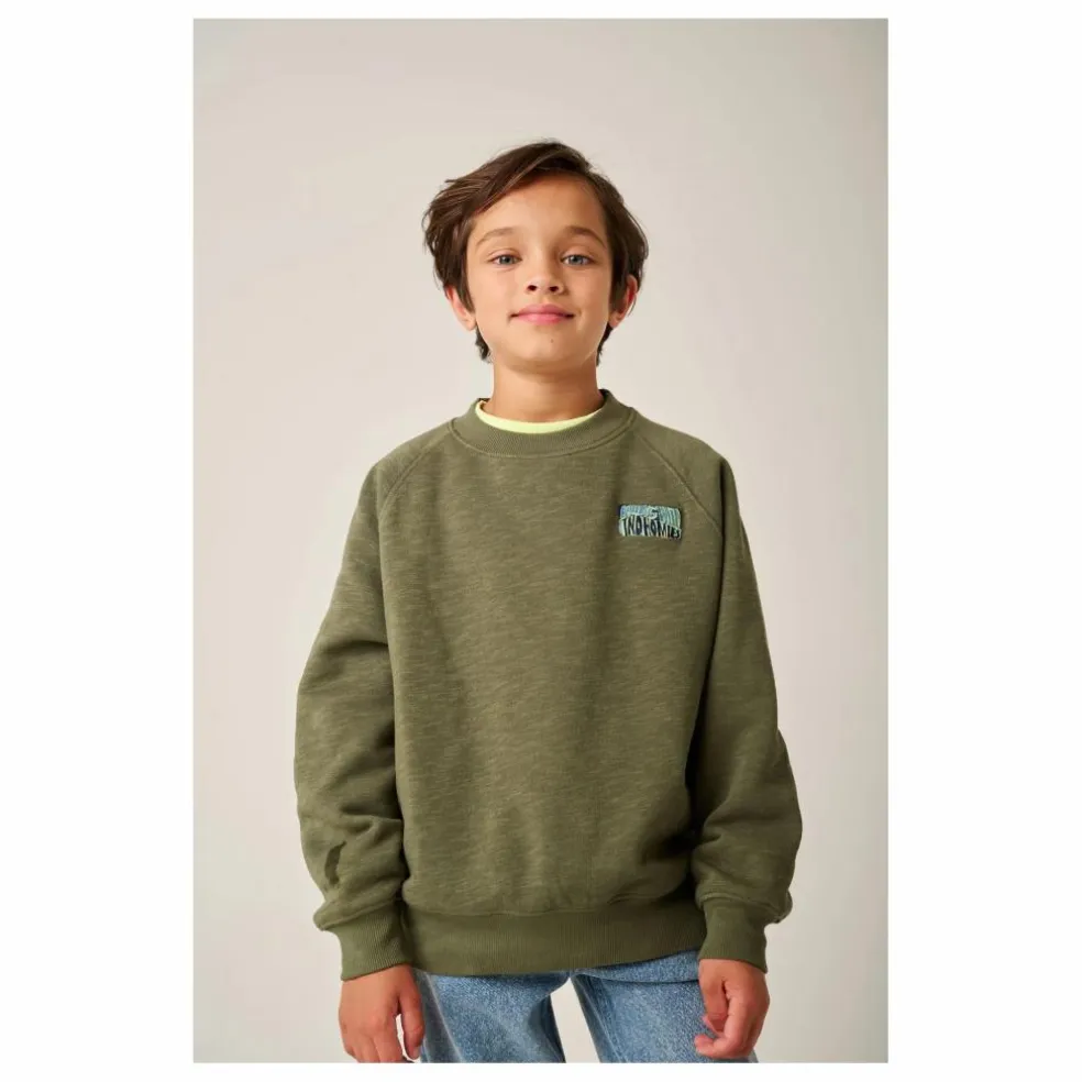 Sweat Halfpipe Coton Bio | Vert kaki