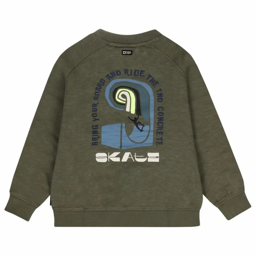 Sweat Halfpipe Coton Bio | Vert kaki