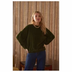 Sweat Jane Velours - Collection Femme | Vert kaki