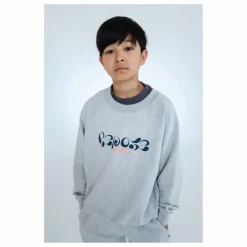 Sweat Logo Coton Bio | Gris chiné