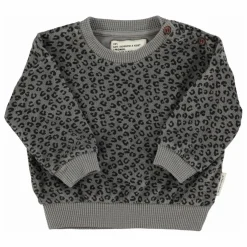 Sweat Léopard Eponge Coton Bio | Gris