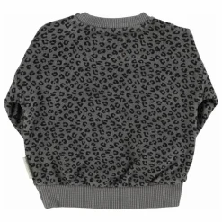 Sweat Léopard Eponge Coton Bio | Gris
