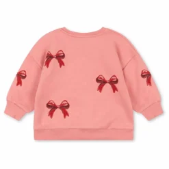 Sweat Lou Nœuds Coton Bio | Rose