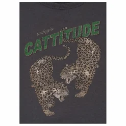 Sweat Lou Tigres Coton Bio | Gris anthracite