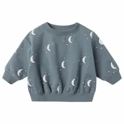 Sweat Lunes Coton Bio | Bleu gris