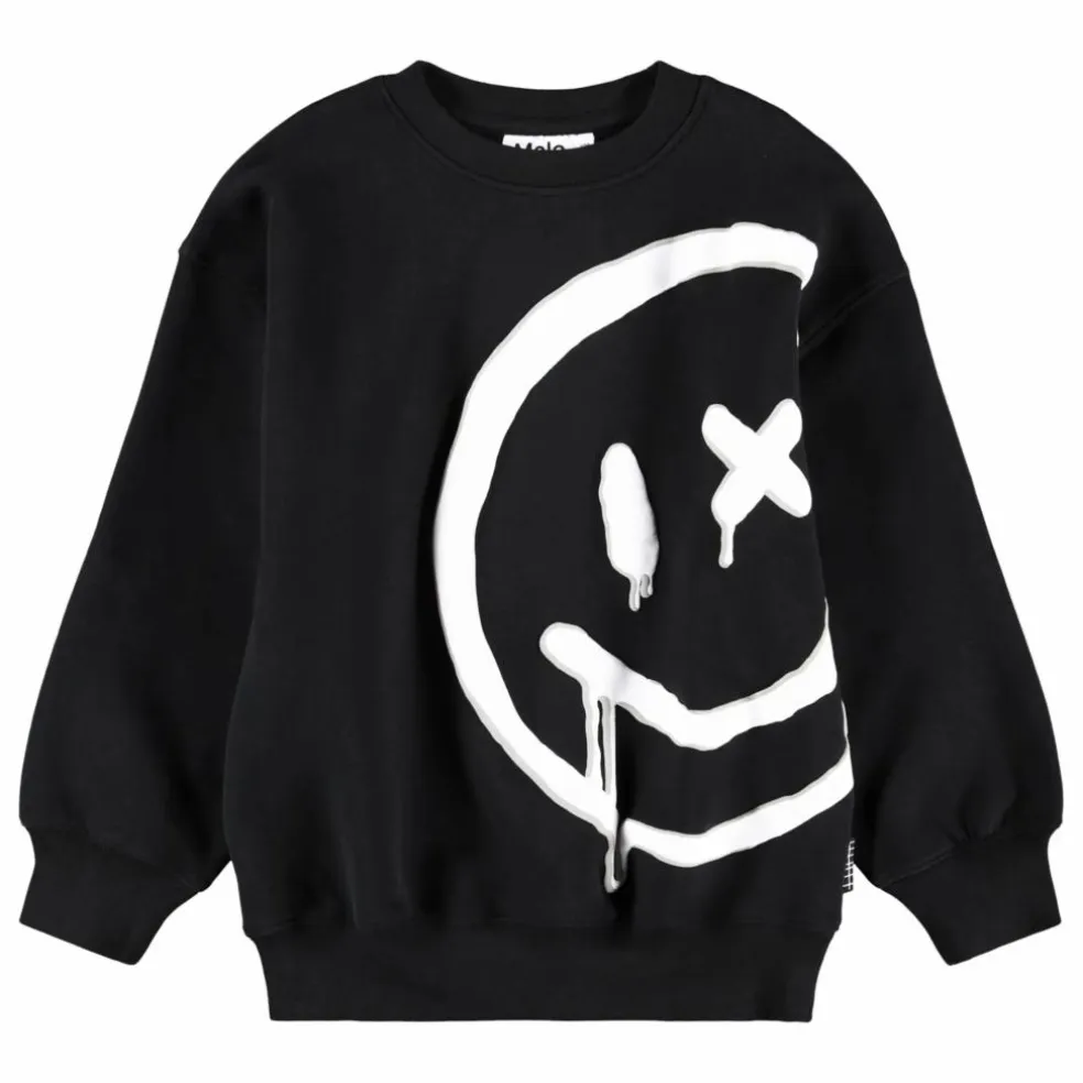 Sweat Mar Smiley Coton Bio | Noir