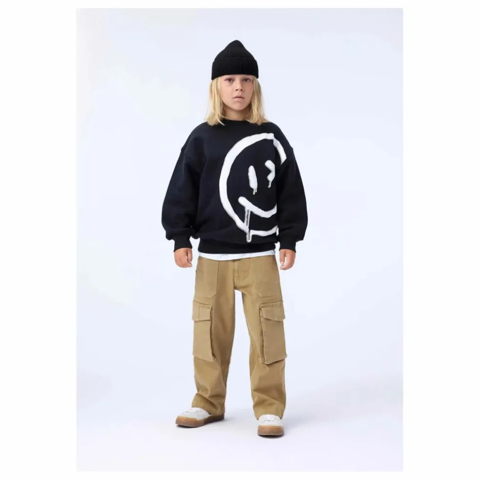 Sweat Mar Smiley Coton Bio | Noir