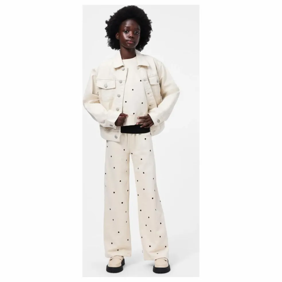 Sweat Miki Cœurs Coton Bio | Ecru
