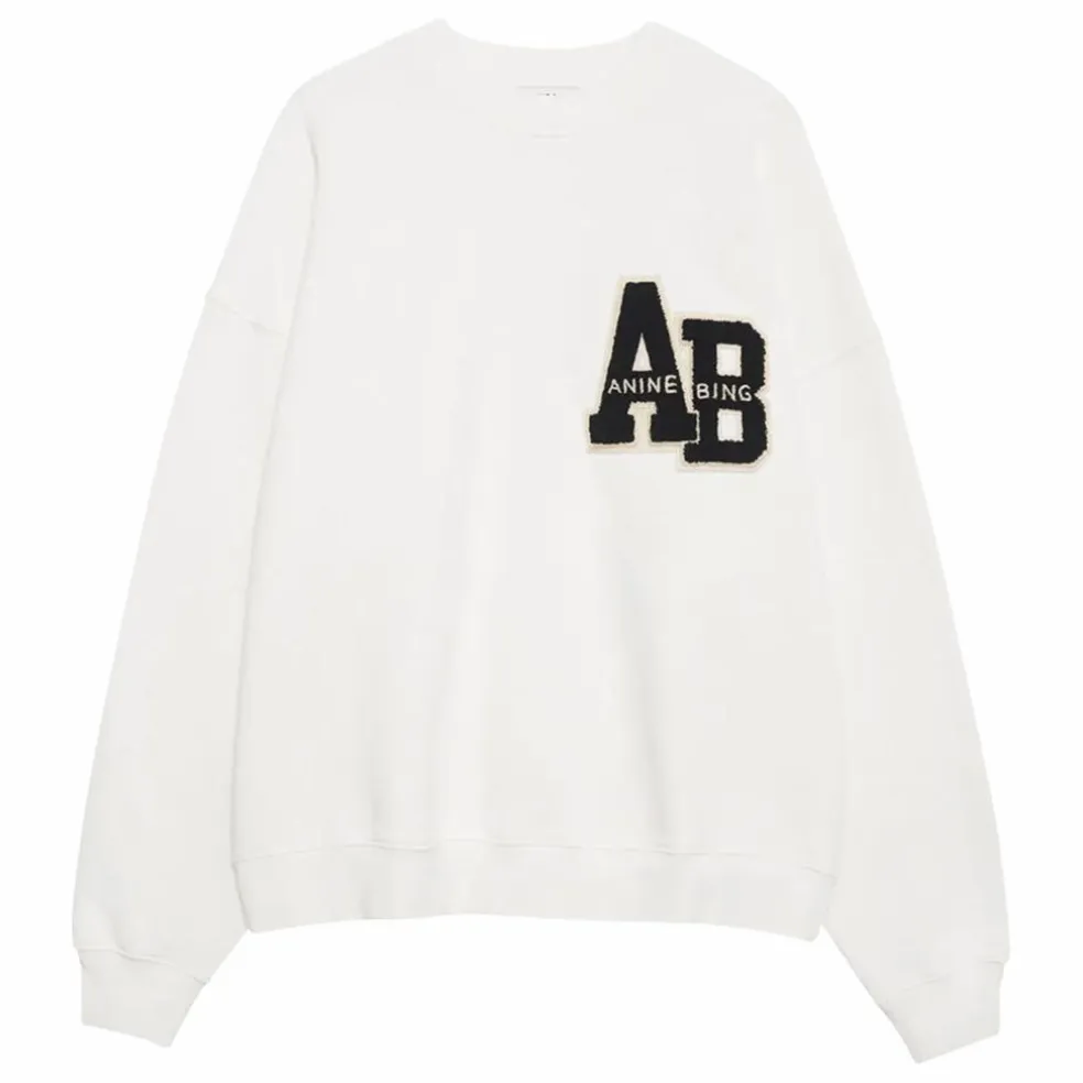 Sweat Miles Letterman | Blanc cassé