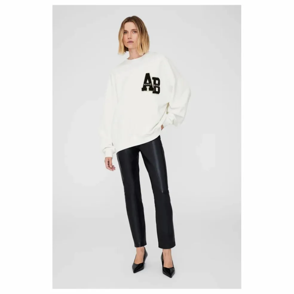Sweat Miles Letterman | Blanc cassé
