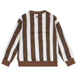 Sweat Motivation Rayé Coton Bio | Marron