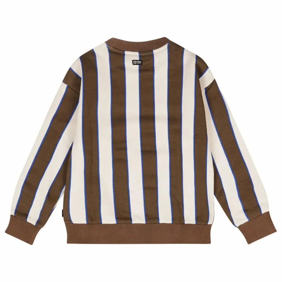 Sweat Motivation Rayé Coton Bio | Marron