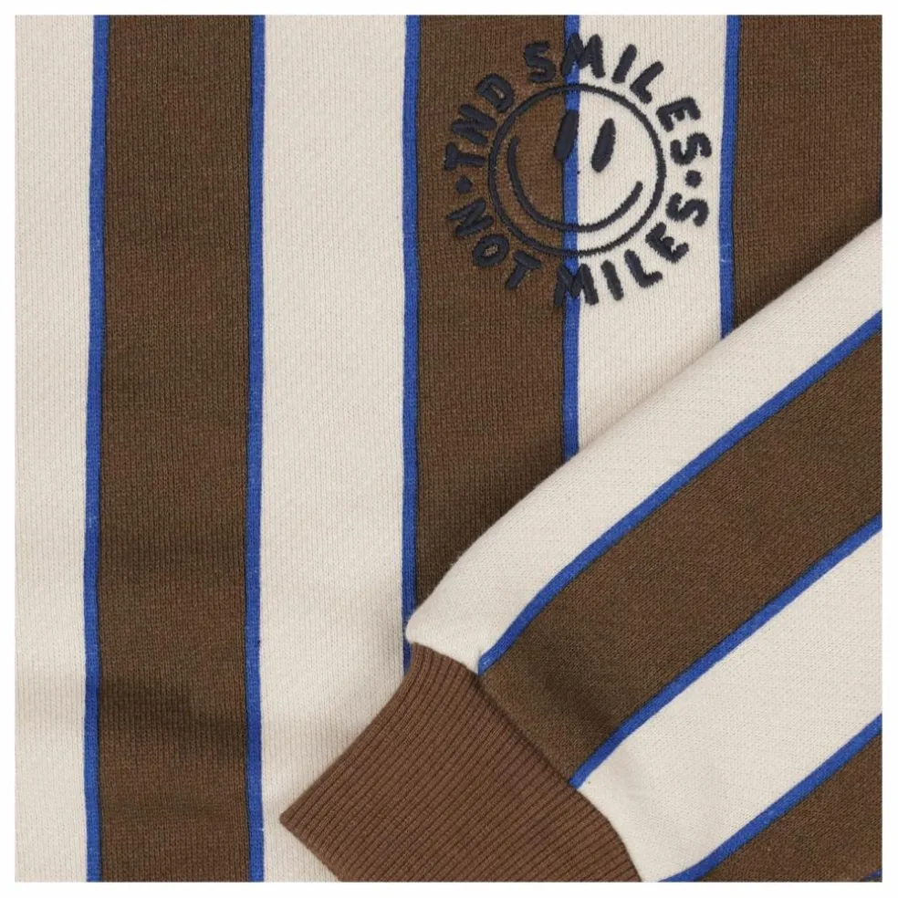 Sweat Motivation Rayé Coton Bio | Marron
