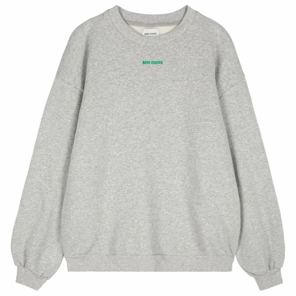 Sweat Mr Pencil Coton Bio - Collection Femme | Gris chiné clair