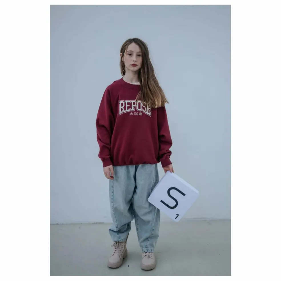 Sweat Raglan Coton Bio | Bordeaux