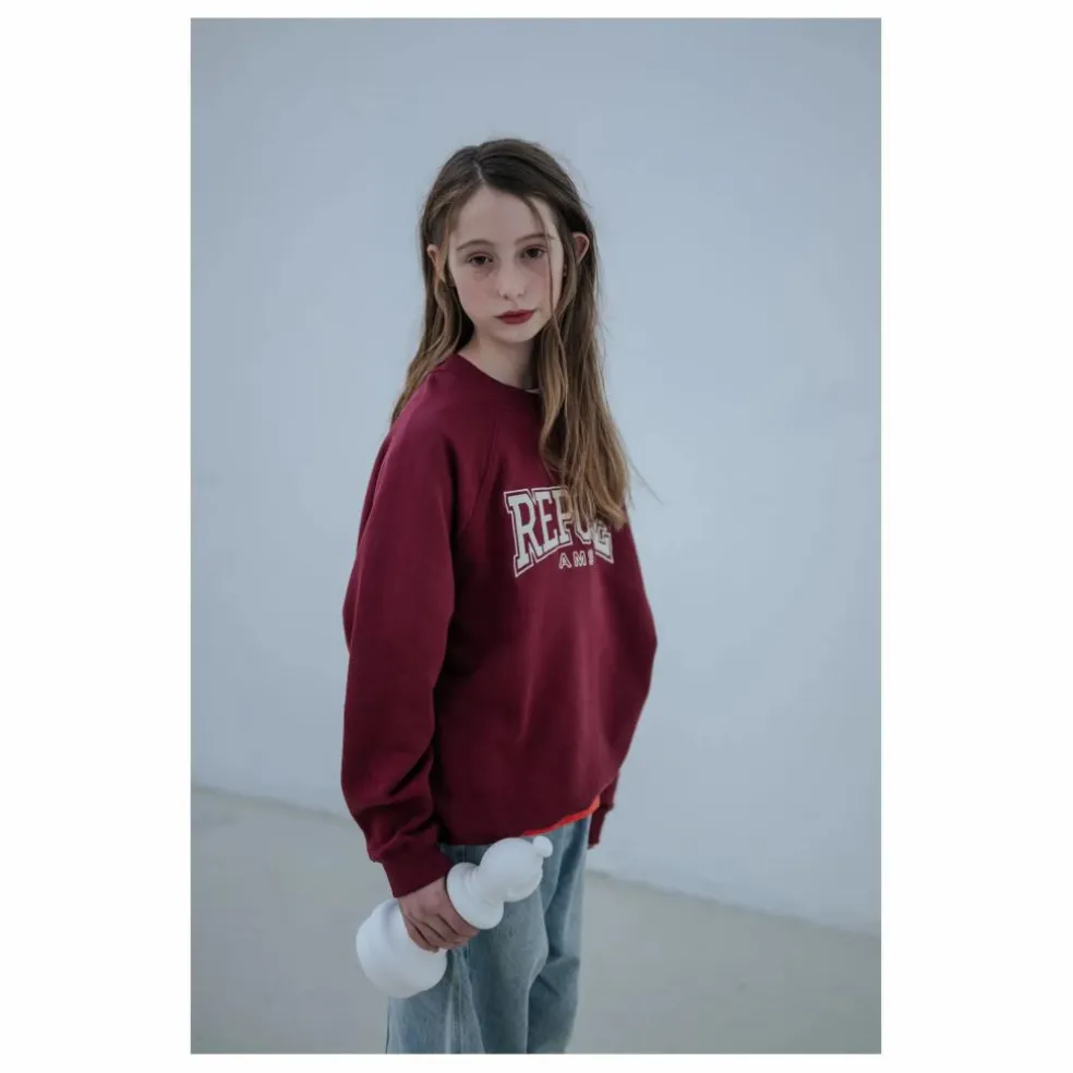 Sweat Raglan Coton Bio | Bordeaux