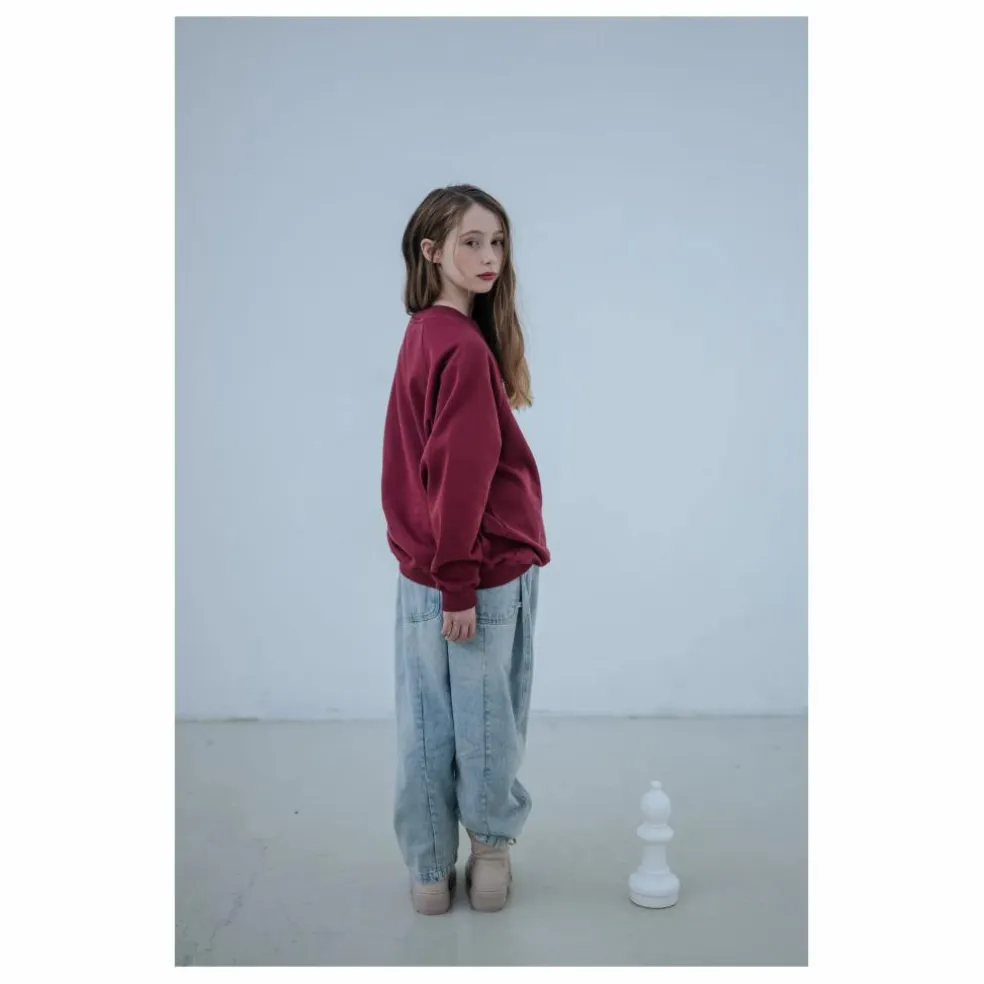 Sweat Raglan Coton Bio | Bordeaux