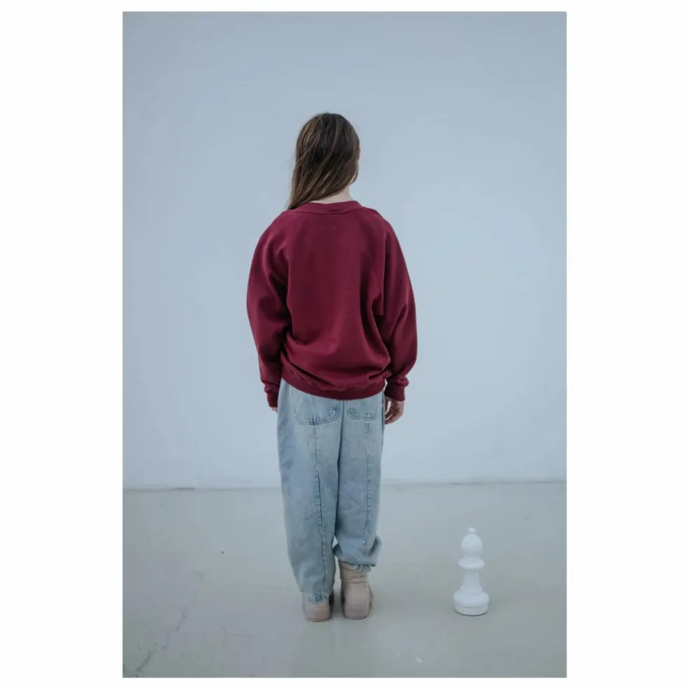 Sweat Raglan Coton Bio | Bordeaux