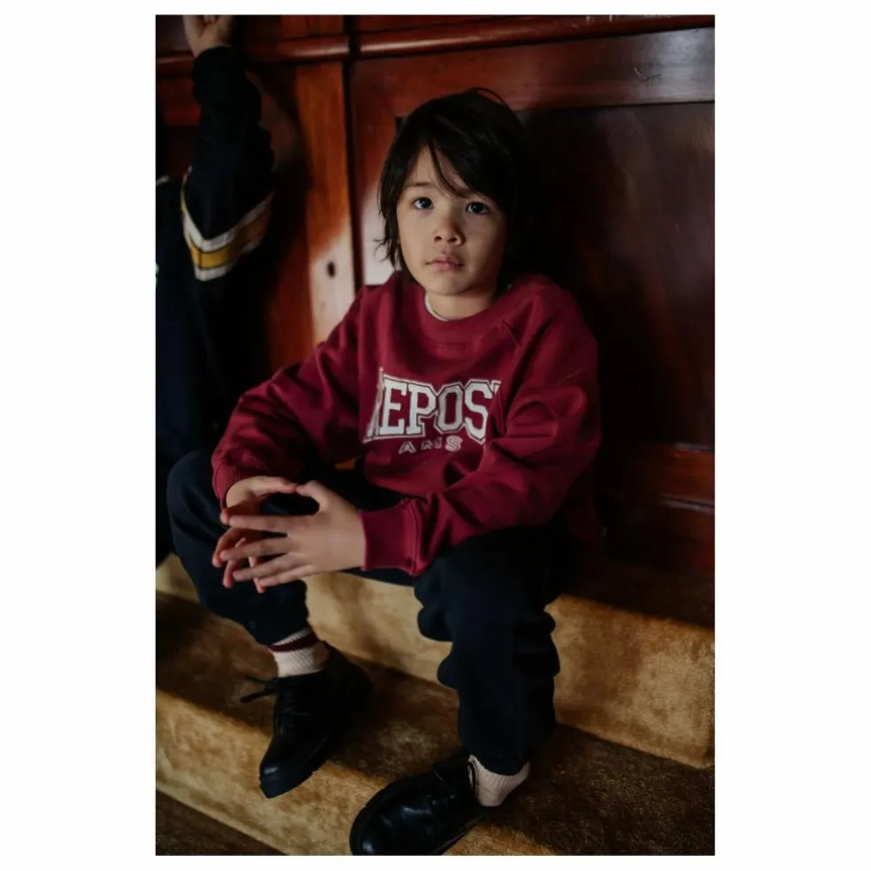 Sweat Raglan Coton Bio | Bordeaux
