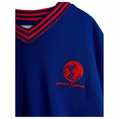 Sweat Rayé Coton Bio | Bleu roi